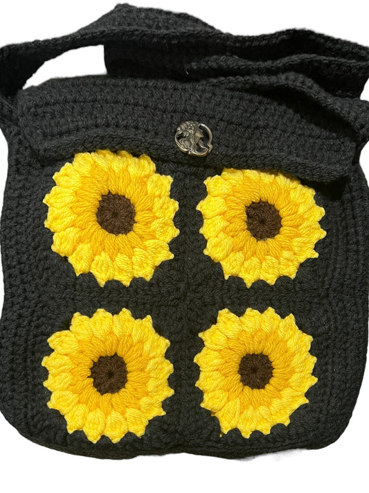 Black Sunflower Bag